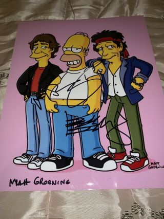 Rolling Stones Simpson’s 10 X 8 Signed By Mick Jagger Keith Richards & Matt G