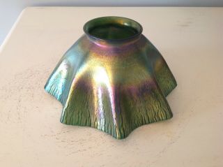 Tiffany Studios Favrile Glass Lamp Shade For Candlestick Candle Holder 3