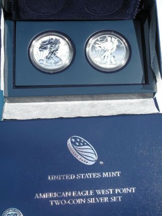 2013 W Enhanced Finish / Reverse Proof Silver Eagles Set Box And