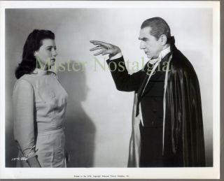 Vintage Photo 1948 Bela Lugosi Lenore Aubert A&c Meet Frankenstein R 