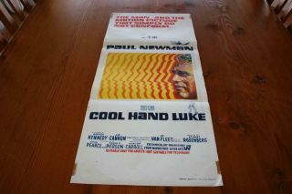 Cool Hand Luke Paul Newman Rare 1967 Aust Orig Daybill Movieposter In Vgood Cond
