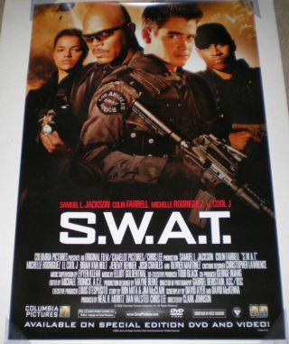 Swat Dvd Movie Poster Ss Vf 27x40 Colin Farrell Jeremy Renner S.  W.  A.  T.