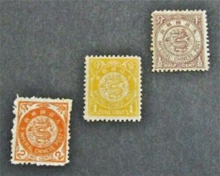 Nystamps China Dragon Stamp 86 - 88 Og H $18