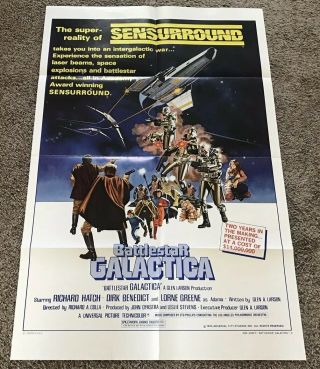 1978 Battlestar Galactica Movie Poster,  Folded,  Style C,  27x41
