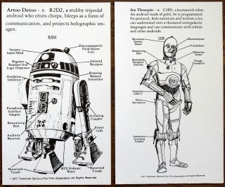 Set Of 2 George Lucas Star Wars 1977 C - 3po & R2 - D2 Pinup Posters 20th Fox