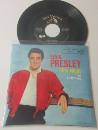 Vintage Elvis Rca 45 Record Such A Night Estate Find With Sleeve