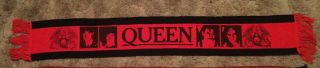 Vintage Queen Freddie Mercury Tour Scarf Red & Black
