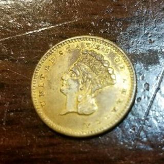 1856 Large Indian Head Gold Dollars : Slanted 5