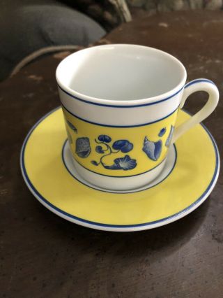 Vintage Lynn Chase Porcelain Teacup,  Costa Azzurra Mug And Saucer 2 Piece Set