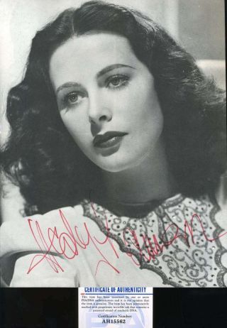 Hedy Lamarr Psa Dna Hand Signed 8x10 Photo Autograph