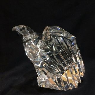 Vtg Signed Steuben Crystal Eagle Figurine 4.  5 " Tall Donald Pollard,  Repaired