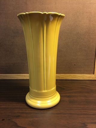 True Vintage Fiesta Yellow 8 " Vase (with Small Repair)