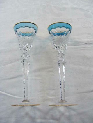 9 St.  Louis Crystal Lge.  Water Glasses - " Excellence " Pattern - Just For Kevnews1