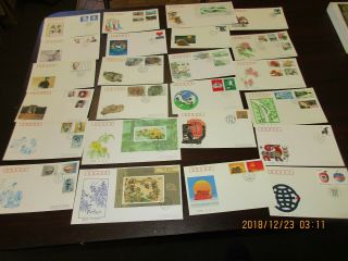 China PRC FDC ' s from 1990 to 1994,  107 cacheted unaddressed 2