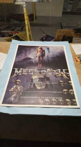 Megadeth : Countdown To Extinction : Ultra Rare 1992 Promo Poster