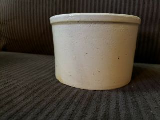 VTG RED WING Stoneware ADVERTISING BUTTER CROCK White & Mather MPLS ST.  PAUL 3