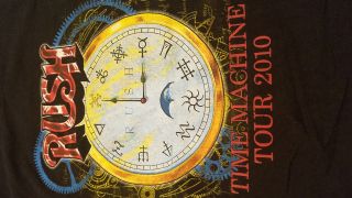 2010 Rush Time Machine Concert Tour Large Tee T - Shirt Geddy Lee Peart Lifeson