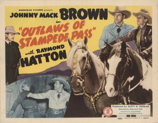 Outlaws Of Stampede Pass 1943 11x14 Orig Lobby Card Fff - 38370 Fine,  Very Good