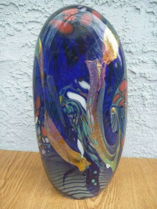 Rollin Karg Large Studio Art Glass Dichroic Sculpture Signed & Dated 1994