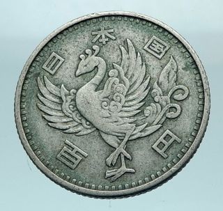1957 Japan Emperor Showa Silver 100 Yen Antique Japanese Coin W Phoenix I78451