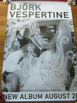 Bjork 2001 " Vespertine " Promotional Poster 24 " X 36 " Near