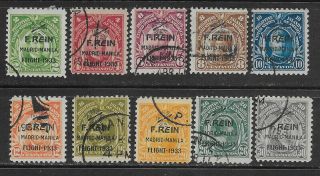 Philippines,  Usa,  1933,  Airmail,  Rein Issue,  Set Of 10 Stamps O.  P. ,