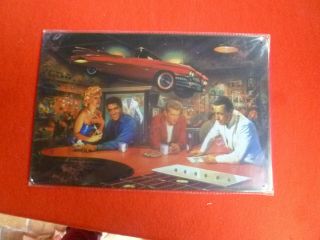 Hollywood Diner Tin Sign 30x20cm James Dean Marilyn Monroe Elvis Bogart