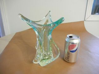 Vintage Chalet Art Glass Flower Vase Hand Blown - Label Chalet Canada - Exc.