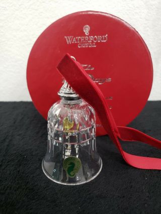 Waterford Crystal 12 Days Of Christmas Ornament Bells 10 Lords A Leaping Nib