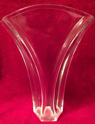 Gorgeous Baccarat Crystal Ginkgo Vase • France • 7 Inches Tall