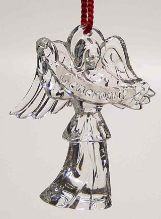 Vtg Waterford Crystal Christmas Ornament The Millennium Angels Generosity 1998