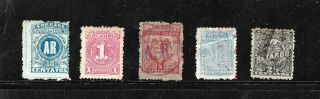 (40789) Colombia Classic States Tax Stamps Selection