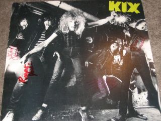 Kix Signed First Album S/t Lp Flat Rare Donnie Purnell Steve Whiteman Proof