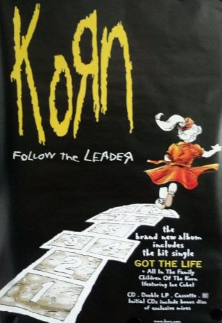 40x60 " Huge Subway Poster KoЯn Follow The Leader 1998 Korn Music Nos