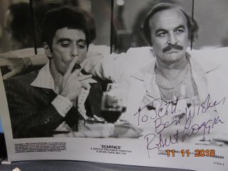 Al Pacino Robert Loggia Scarface 8x10 " Photo Signed By Loggia