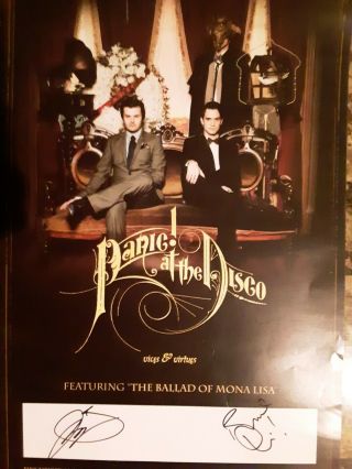 Last Chance.  Panic At The Disco - Vices & Virtues 11x17 Autographed Poster