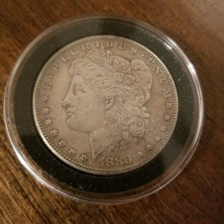 1880 - Cc Morgan Silver Dollar Circulated - Carson City Collectible - In Air - Tite