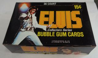 Box Of 36 Elvis Presley Bubble Gum Card Packages Donruss 1978