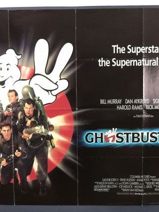 GHOSTBUSTERS 2 Movie Poster (Fine -) UK Quad 30x40 1989 Sci - Fi Bill Murray 044F 3