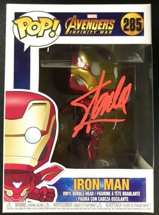 Stan Lee Signed Avengers Infinity War Iron Man 285 Funko Pop Autographed