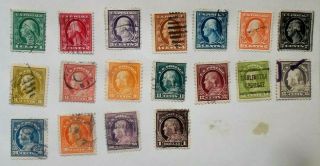 Buffalo Stamps: Scott 498 - 518 Washington/franklin Perf 11,  F/vf - Xf