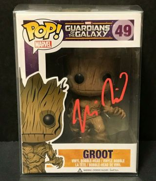 Guardians Of The Galaxy Groot Funko Pop Signed By Vin Diesel - Vaulted