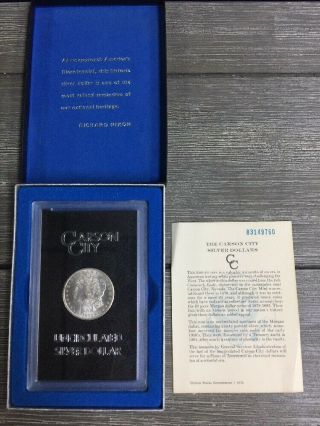 1883 - Cc Gsa Hoard Morgan Silver Dollar With Box/coa