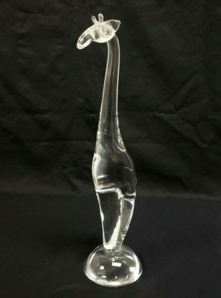 Rare Steuben Glass 15 " Giraffe Figurine By Lloyd Atkins 1963 Design 8119