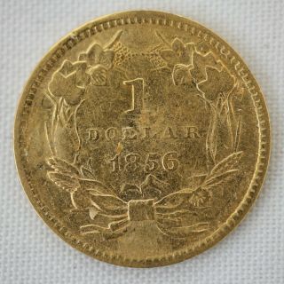 1856 Liberty Head Gold Dollar $1 Coin