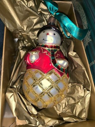 Waterford Holiday Heirlooms Snowman Ornament