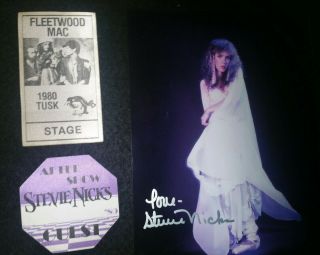 Fleetwood Mac Stevie Nicks Signed Autographed Framed 8x11 Photo,  2 Vip Pass