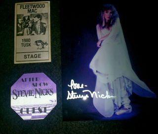 Fleetwood Mac Stevie Nicks signed autographed framed 8x11 photo,  2 VIP pass 2