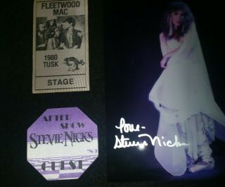Fleetwood Mac Stevie Nicks signed autographed framed 8x11 photo,  2 VIP pass 3
