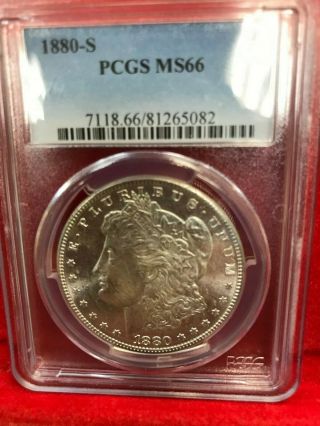 1880 - S Pcgs Ms66 Morgan Silver Dollar $1 Coin
